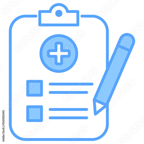 Medical Record Blue Icon