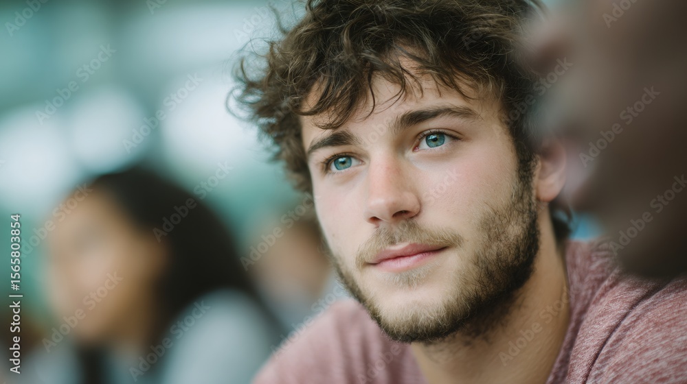 Obraz premium Young man with a beard