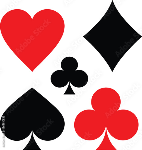 Ace of spades and ace of hearts on black, a classic symbol of luck in poker and casino card games