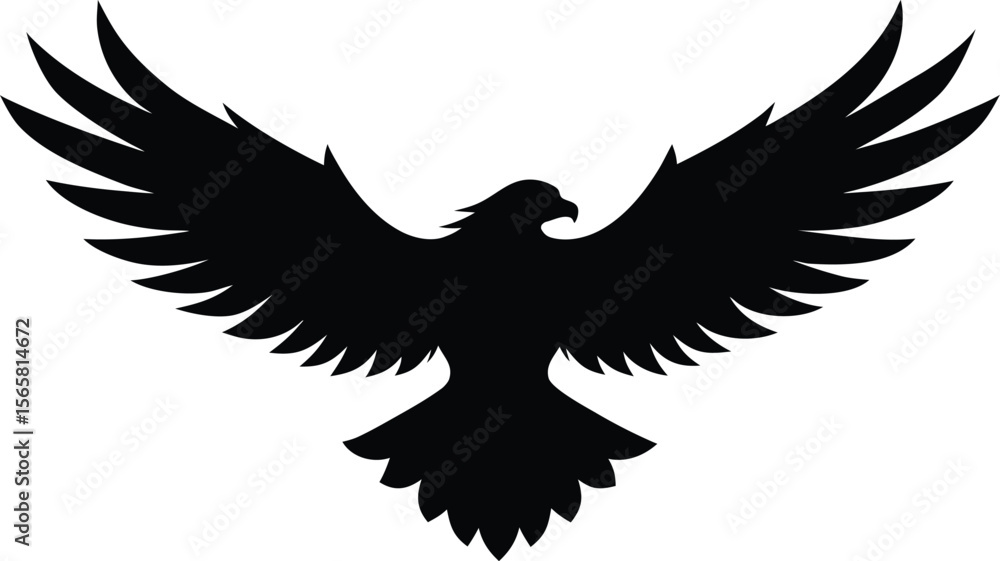 Obraz premium silhouette-of-an-eagle-flying--symbol-of-power--vi_processed.eps