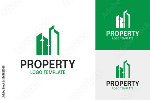 House roof with growth for real estate logo design icon