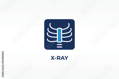 X RAY vector, icon or logo sign isolated symbol illustration