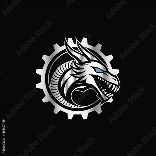 Wallpaper Mural Tyrannosaurus Dinosaur head vector logo template and t-shirt design on black background. Torontodigital.ca