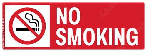 prohibition safety signs v2 uppercase text_no smoking landscape size 1/2 a4,a3,a2,a1	