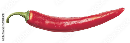Red pepper, white background