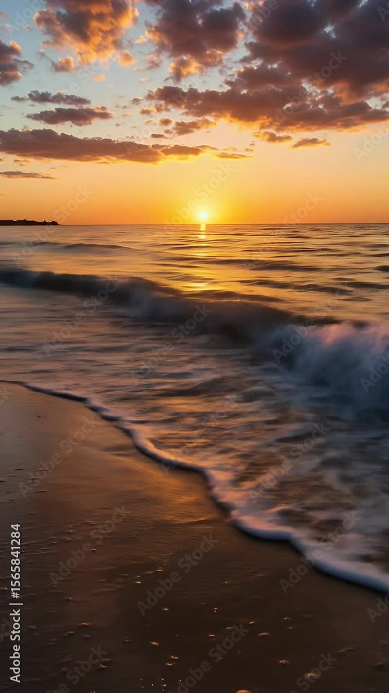 custom made wallpaper toronto digitalRealistic Ocean Sunset Waves Beach Sky Nature Landscape Seascape