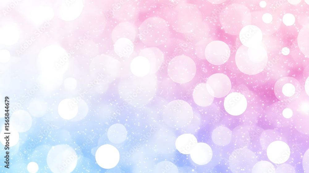 Obraz premium Abstract background with blurred lights in pastel pink blue and white colors.