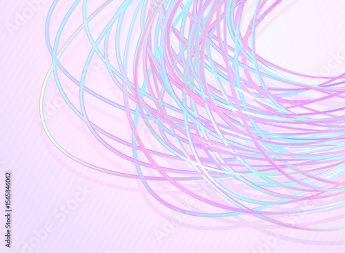 淡いカラフルな線が絡み合う抽象的な背景