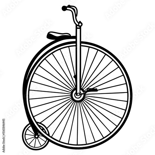 Unicycle Vector Illustration Vintage Style Graphics Design Element