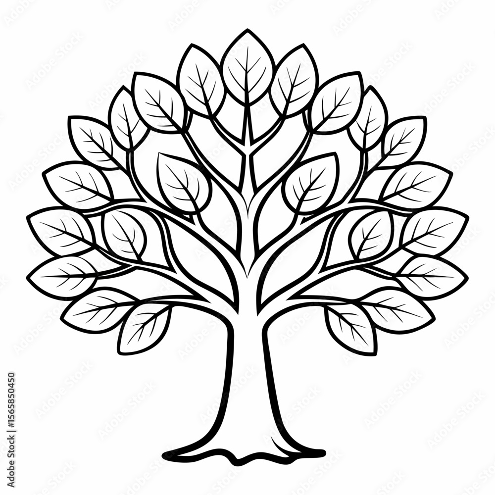 Obraz premium vector tree silhouette