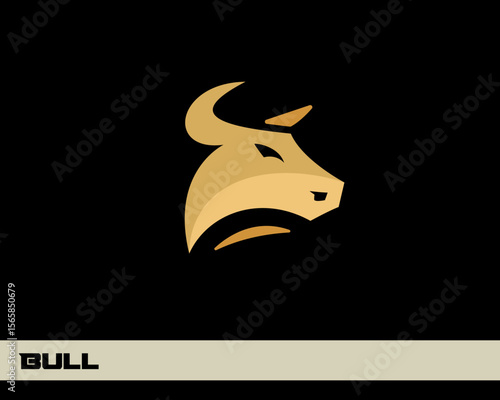 simple abstract head bull cow logo icon symbol design template illustration inspiration
