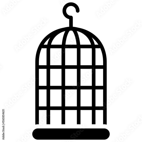 bird cage glyph icon