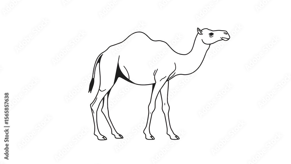 Fototapeta premium Camel Desert Lines