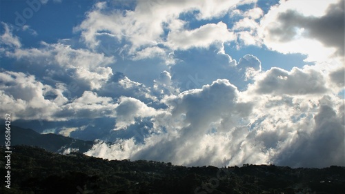 clouds over the mountains