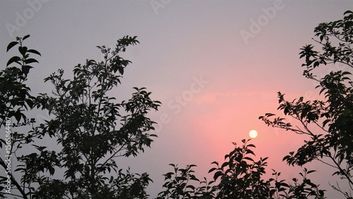 sunset in the mountains