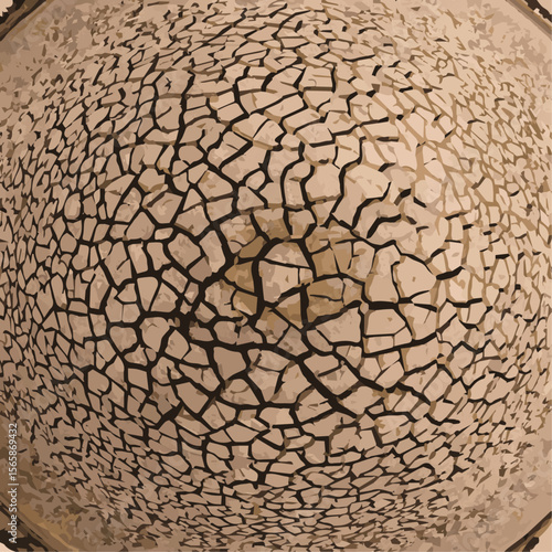 cracked earth globe