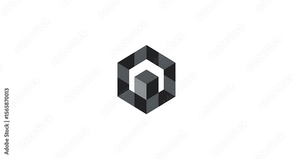 Geometric Hexagon Cube Abstract Shape Geometric Hexagon Cube Abstract Shape