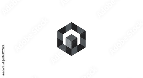 Geometric Hexagon Cube Abstract Shape