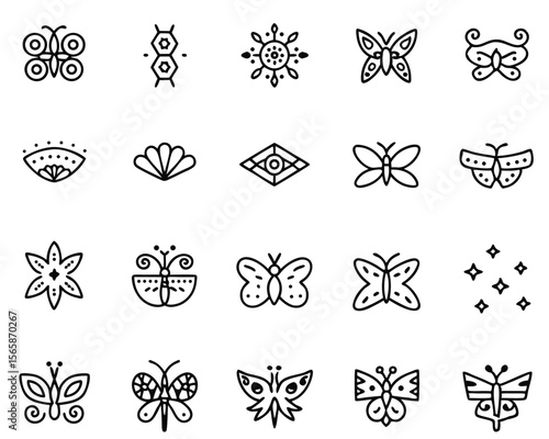 Elegant butterfly emblem crafted with refined line art symbolizing grace and sophistication ideal for luxury branding and premium business identities