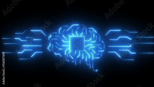 Multi agent AI systems concept on black background. AI driven solutions streamline workflows, Decision Automate daily Tasks. Automate repetitive work.Smart concept Abstract technological