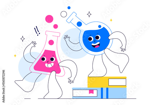 Experiment Vector Illustration Featuring a Laboratory Conducting Scientific Research, Experimentation, and Measurement to Test a Hypothesis
