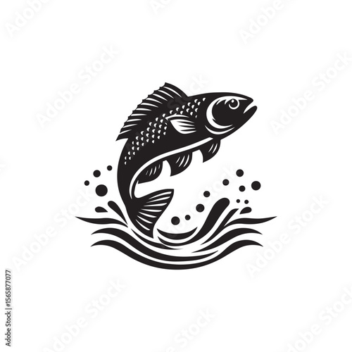 logo of fish jumping on water
