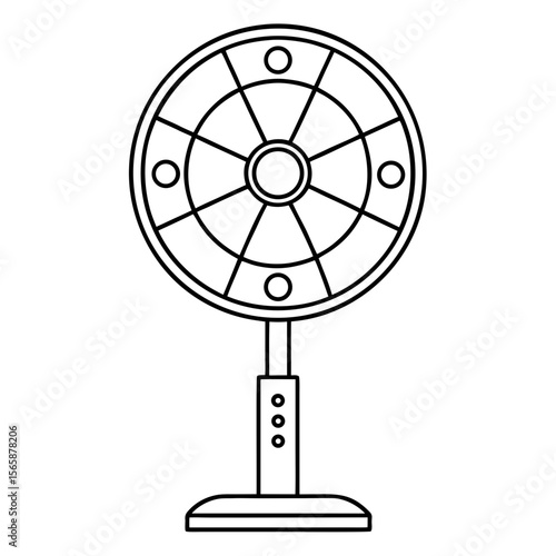 vector illustration of a fan