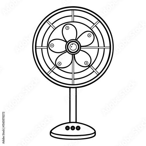 fan isolated on black