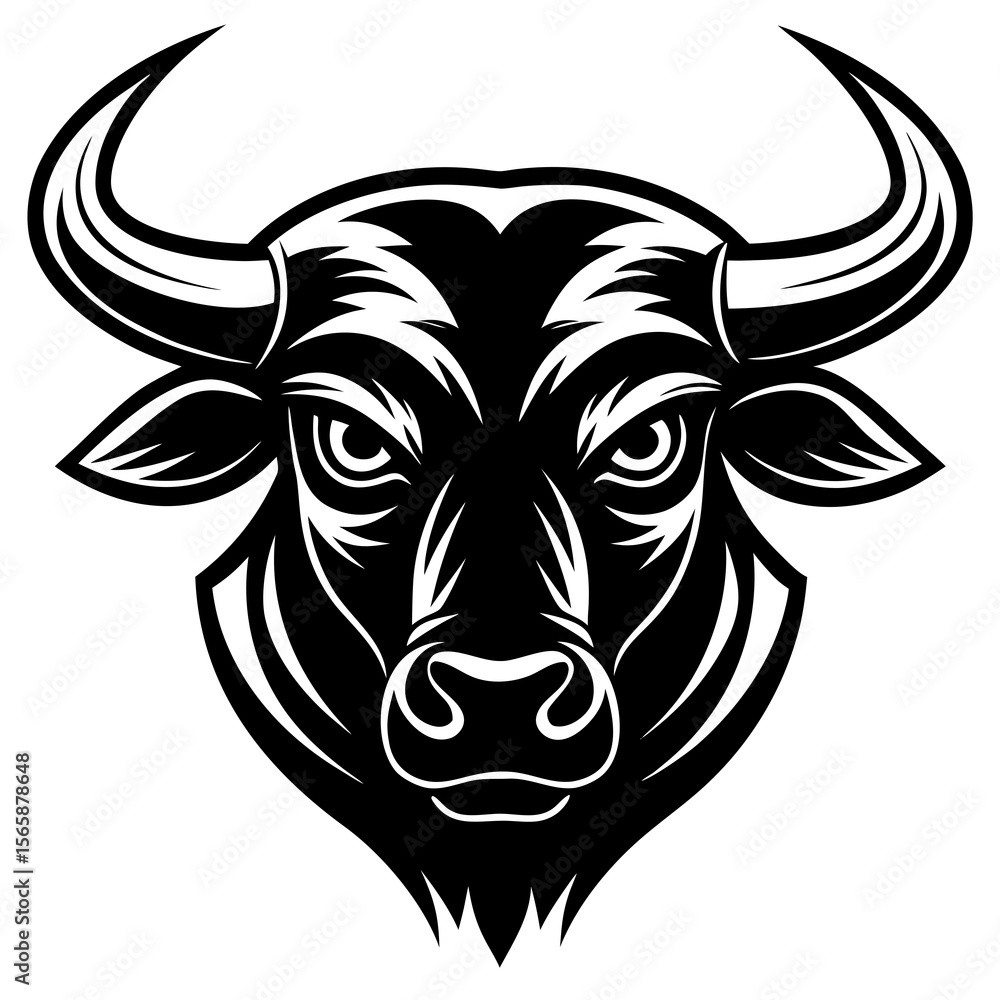 Obraz premium bull head vector