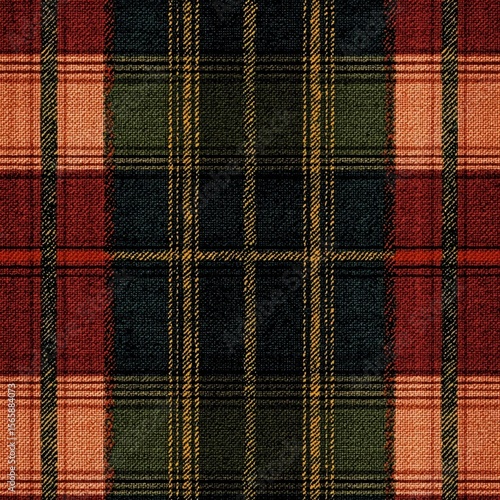 Soft Wool Plaid Textile Repeat
