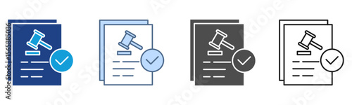 Legal Icon Set Multiple Style Collection