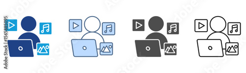 Creator Icon Set Multiple Style Collection