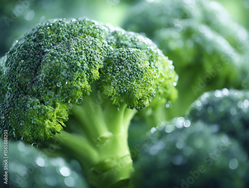 Wallpaper Mural fresh green broccoli florets close-up Torontodigital.ca