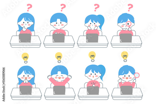 授業中の子どもたち　疑問と理解・解決