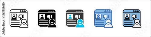 Denigration Icon Pack Multistyle Illustration