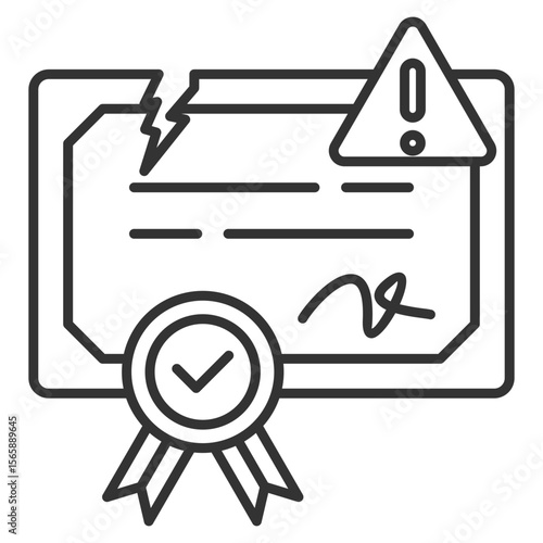 Infringement Outline Icon Element For Design