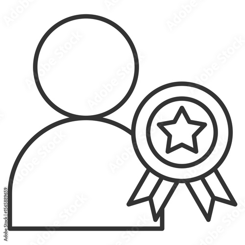 Recognition Outline Icon Element For Design