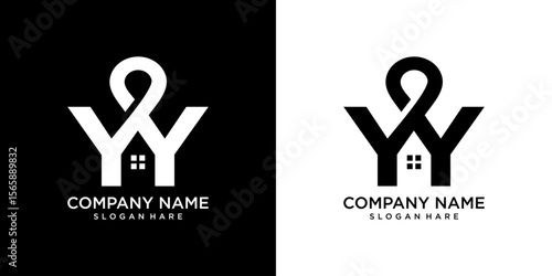 logo initials y and yy home