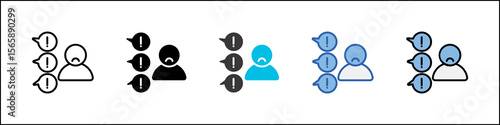 Discrimination Icon Pack Multistyle Illustration
