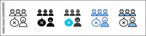 Xenophobia Icon Pack Multistyle Illustration