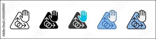Homophobia Icon Pack Multistyle Illustration