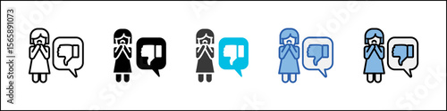 Misogyny Icon Pack Multistyle Illustration