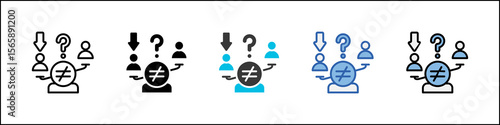 Unfairness Icon Pack Multistyle Illustration
