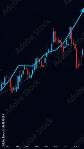 Candlestick Chart Diagram Shows Market Stock Finance Business Data
