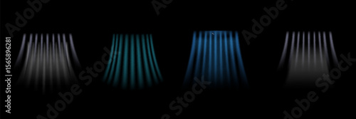 Abstract light blowing effect from air conditioner, air purifier or humidifier. Air conditioner with cold wind effect. Wind Wave Effect