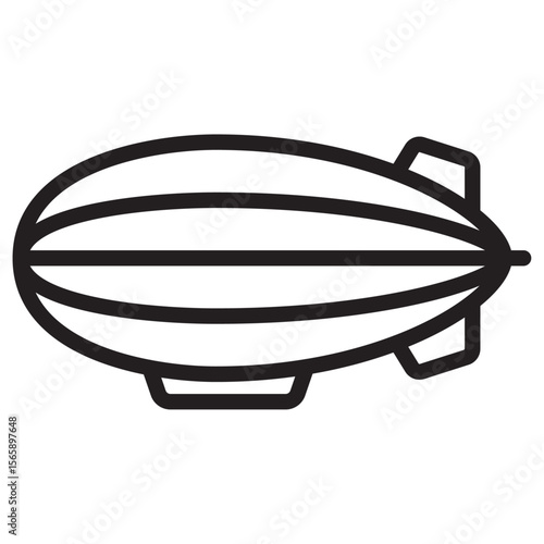 Airship icon vector illustration isolated sign
