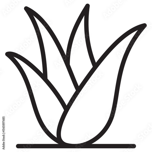 aloe vera icon vector illustration isolated sign