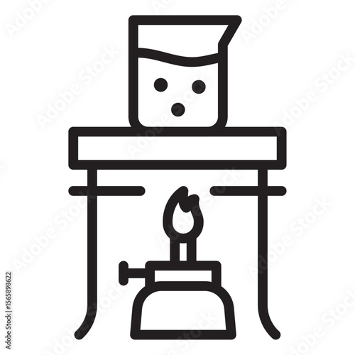 burner boiling chemical icon vector illustration isolated sign