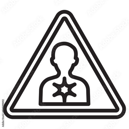Carcinogen icon vector illustration isolated sign