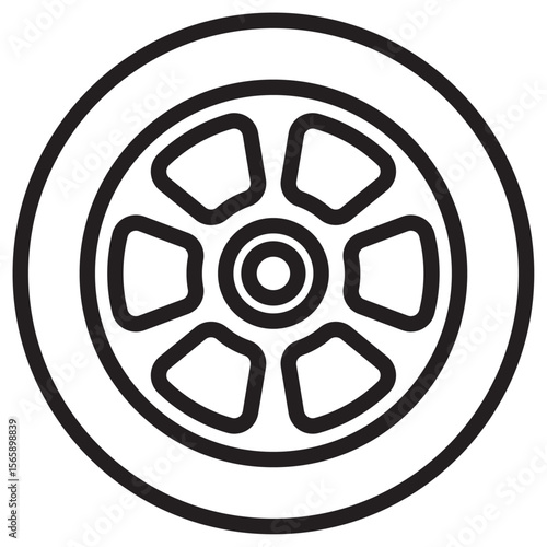 car wheel icon vector illustration isolated sign